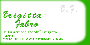 brigitta fabro business card